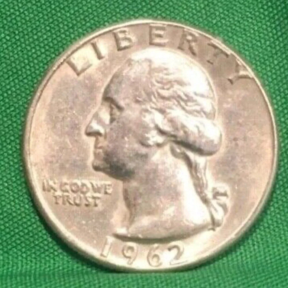 1962 P Washington Quarter 90% Silver Au Us Coin - Picture 3 of 5